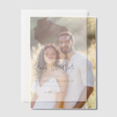 Blush Pink Wisconsin Kaart Minimalist Bewaar de da Vellum Uitnodigingen (Offset (Koppel))