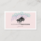 Blush Pink Wisteria  Piano Visitekaartje (Voorkant)