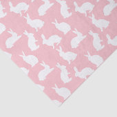 Blush Pink With White Bunny Pattern Pretty Easter Tissuepapier (Detail)
