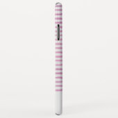 Blush Pink - Witte Girly Waterverf Stripes Case-Mate iPhone Case (Achterkant/rechts)