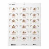 Blush Pink Woodland Dieren Bloemen Retouradres Etiket (Full Sheet)