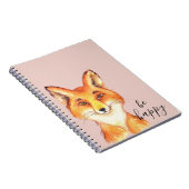 Blush Pink wordt Happy Fox Notitieboek (Rechterzijde)