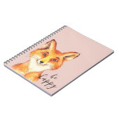 Blush Pink wordt Happy Fox Notitieboek (Linkerzijde)