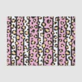 Blush Pink Yellow Leopard Print Tissue Paper Tissuepapier (Voorkant)