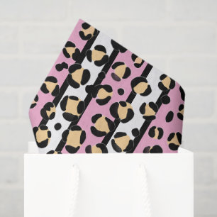 Blush Pink Yellow Leopard Print Tissue Paper Tissuepapier