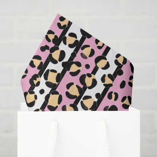 Blush Pink Yellow Leopard Print Tissue Paper Tissuepapier (Cadeauzakje)