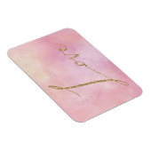 Blush Pink Yellow Tie dye Gold Glitter Love Magneet (Rechterzijde)