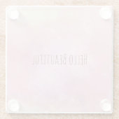 Blush Pink Yellow Tie kleurstof Glazen Onderzetter (Achterkant)