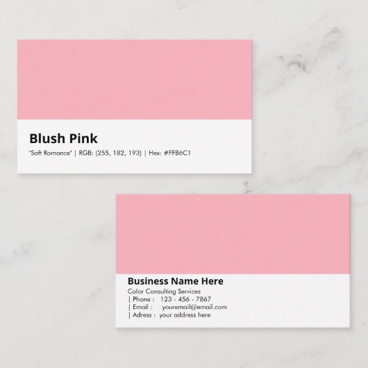 Blush Pink | "Zachte Romance" Visitekaartje (Voorkant / Achterkant)