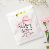 Blush Pink Ze bindt de knoop Vrijgezellenfeest Bedankzakje (Gezegeld)