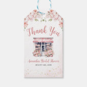 Blush Pink Ze is van de markt Vrijgezellenfeest Cadeaulabel (Voorkant)