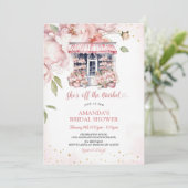 Blush Pink Ze is van de markt Vrijgezellenfeest Kaart (Staand voorkant)