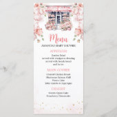 Blush Pink Ze is van de markt Vrijgezellenfeest Menu (Achterkant)