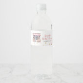 Blush Pink Ze is van de markt Vrijgezellenfeest Waterfles Etiket (Voorkant)