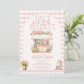 Blush Pink Ze is vers van de markt Bloemen Kaart (Staand voorkant)