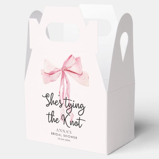 Blush Pink Ze Tying The Knot Vrijgezellenfeest Bedankdoosjes (Geopend)