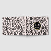 Blush Pink | Zwart | Gouden bruiloft Gastenboek (Volledig)