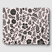 Blush Pink | Zwart | Gouden bruiloft Gastenboek (Achterkant)