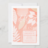 Blush Pinks Natuur 50th Birthday Invite Kaart (Voorkant)