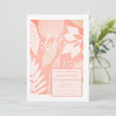 Blush Pinks Natuur 50th Birthday Invite Kaart (Staand voorkant)