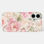 Blush Pioen Bloem iPhone 16 Pro Max Stevige Hoes (Achterkant (horizontaal))