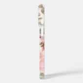 Blush Pioen Bloem iPhone 16 Pro Max Stevige Hoes (Achterkant / Links)