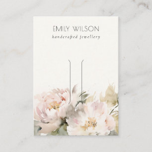 Blush Pioen Bloemen Bunch Haarspeld Sieraden Displ Visitekaartje