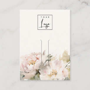 Blush Pioen Bloemen Logo Haarspeld Sieraden Displa Visitekaartje