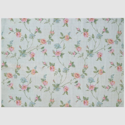 Blush pioen floral decoupage Tissue Paper Tissuepapier (Voorkant)