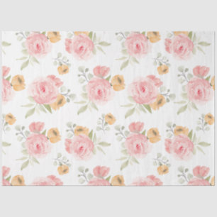  Blush pioen floral decoupage Tissue Paper Tissuepapier