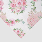 Blush pioen floral decoupage Tissue Paper Tissuepapier (Detail)
