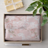 Blush pioen floral decoupage Tissue Paper Tissuepapier (Geschenk)