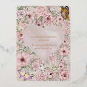  Blush Pioen Folie Tafelnummer Kaart (Achterkant)