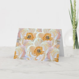 Blush pioen gevouwen Kaart