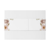 Blush Pioen & Goud Bloemen Bruiloft Uitnodigingen Wikkel (Achterkant Voorbeeld)