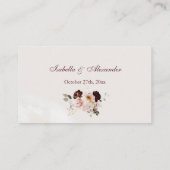 Blush Pioen & Goud Bourgogne Bruiloft RSVP QR Code Informatiekaartje (Achterkant)