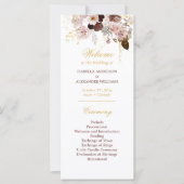 Blush Pioen & Goud Bourgondië Floral bruiloft prog (Voorkant)