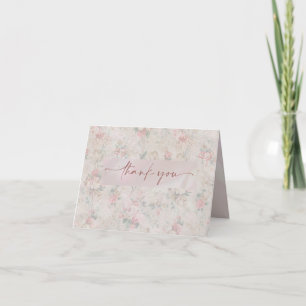 Blush Pioen Vrijgezellenfeest Tea Party Bedankkaart