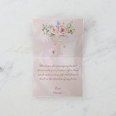 Blush Pioen Vrijgezellenfeest Tea Party Bedankkaart (Binnen)