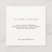 Blush pioenen koper goud bruiloft planner vierkante visitekaartje (Achterkant)