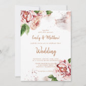 Blush pioenen moderne Abstracte faux glitter bruil Kaart (Voorkant)