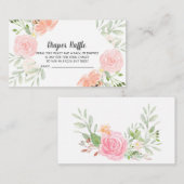 Blush Pioenenluier Raffle Enclosure Kaart (Voorkant / Achterkant)