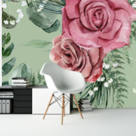  Blush pioenroos floraal grillig Behang
