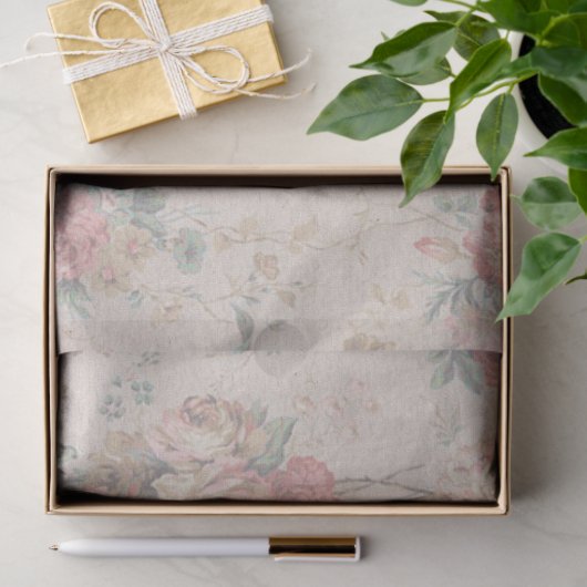  Blush pioenroos floral decoupage Tissuepapier (Geschenk)