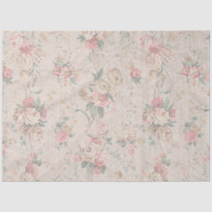 Blush pioenroos floral decoupage Tissuepapier