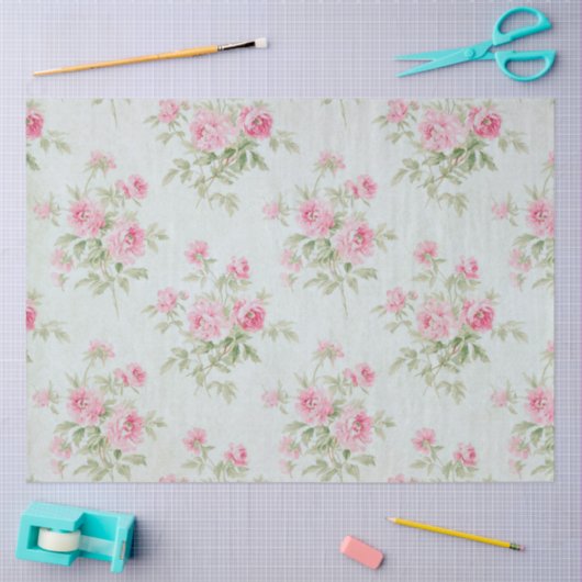  Blush pioenroos floral decoupage Tissuepapier (Craft)