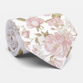 Blush Pioenroze Herenkraag Stropdas