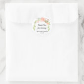 Blush Pioenrozen Baby shower gunst Sticker (Tas)