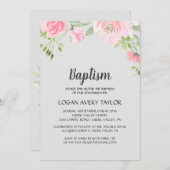 Blush Pioenrozen op Grijze Dop Kaart (Voorkant / Achterkant)