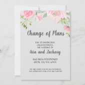 Blush Pioenrozen op Grijze Verandering van Plannen Kaart (Voorkant)